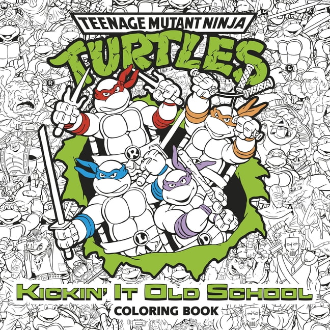 Kickin' It Old School Coloring Book (Teenage Mutant Ninja Turtles), (Paperback)