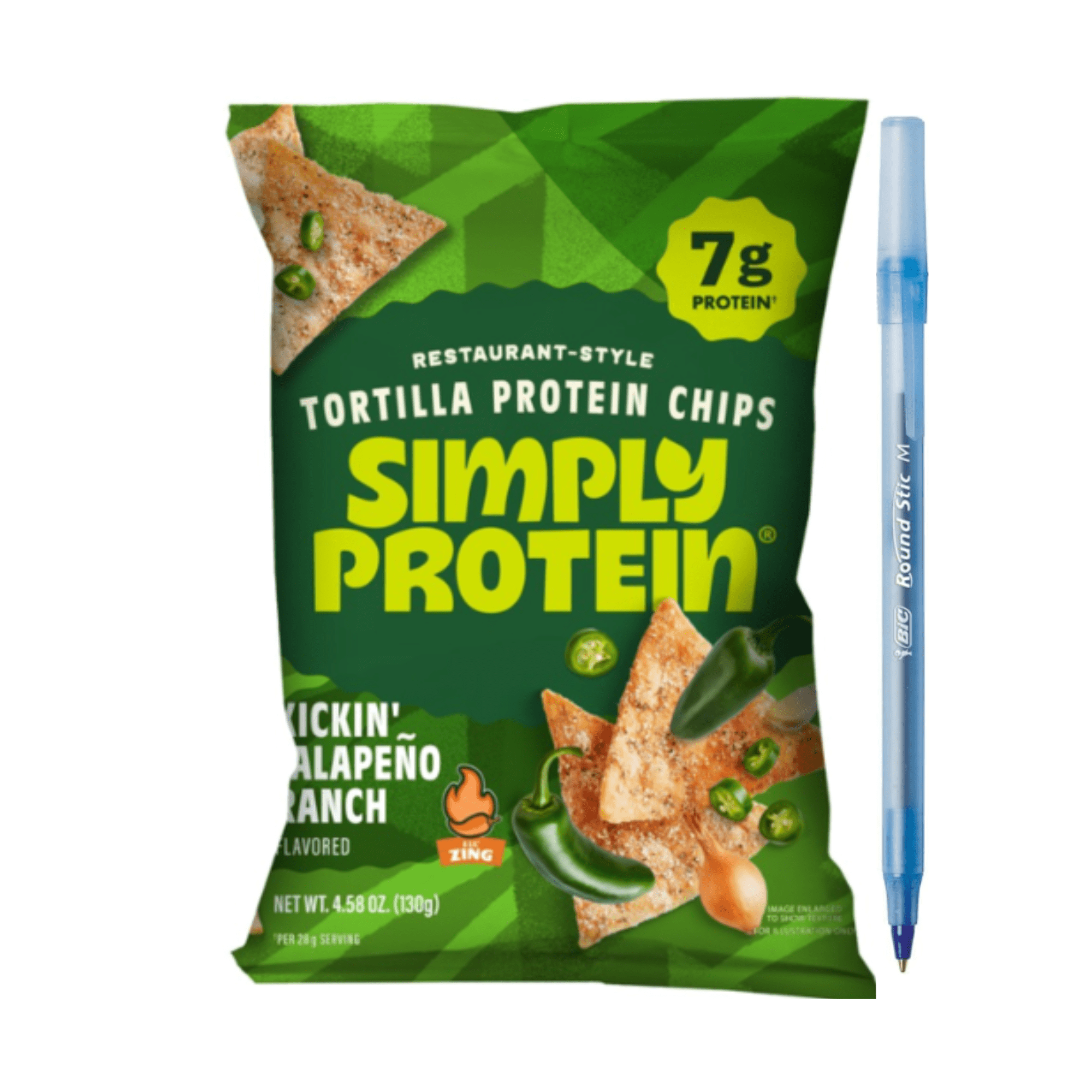 Kickin Ranch Label Kickin' Jalapeño Ranch Restaurant-Style Protein Tortilla Chips 4.58 oz ...