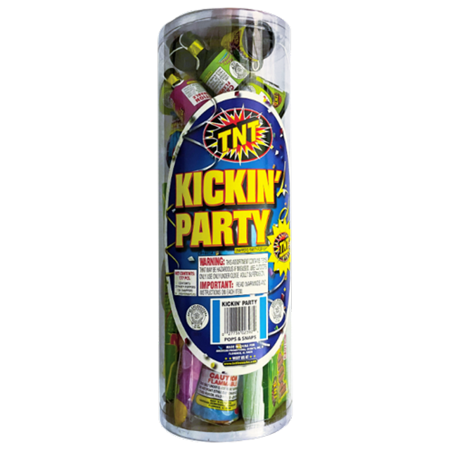 Kickin Party Tube, TNT Fireworks, Multicolor Party Poppers and Snaps