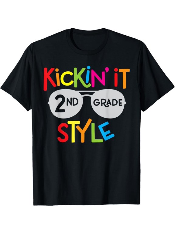 Kickin it 2nd Grade Style Shirt Back to School Teacher T-Shirt