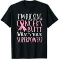 thumbnail image 1 of Kicking Cancers Butt t shirt - Breast Cancer Gifts Women Funny Creative Graphic T-Shirt, 1 of 3