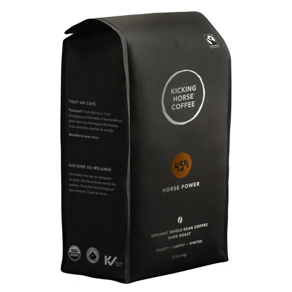Kicking Horse Coffee, 454 Horse Power, Dark Roast, Whole Bean, 2.2 lb Bag