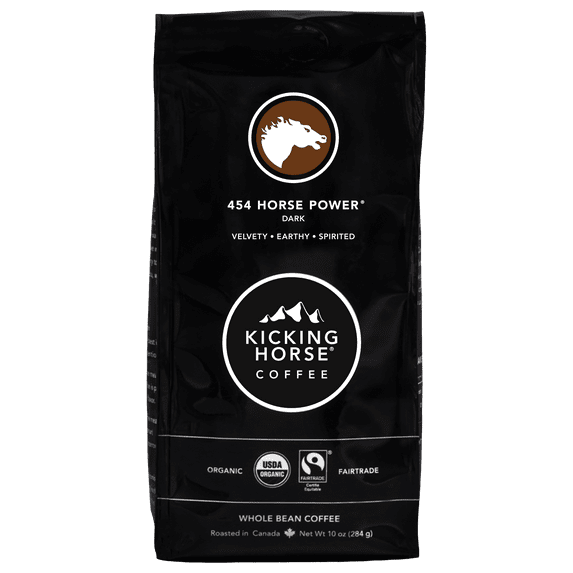 Kicking Horse Coffee 454 Horse Power Whole Bean Coffee, 10 Oz