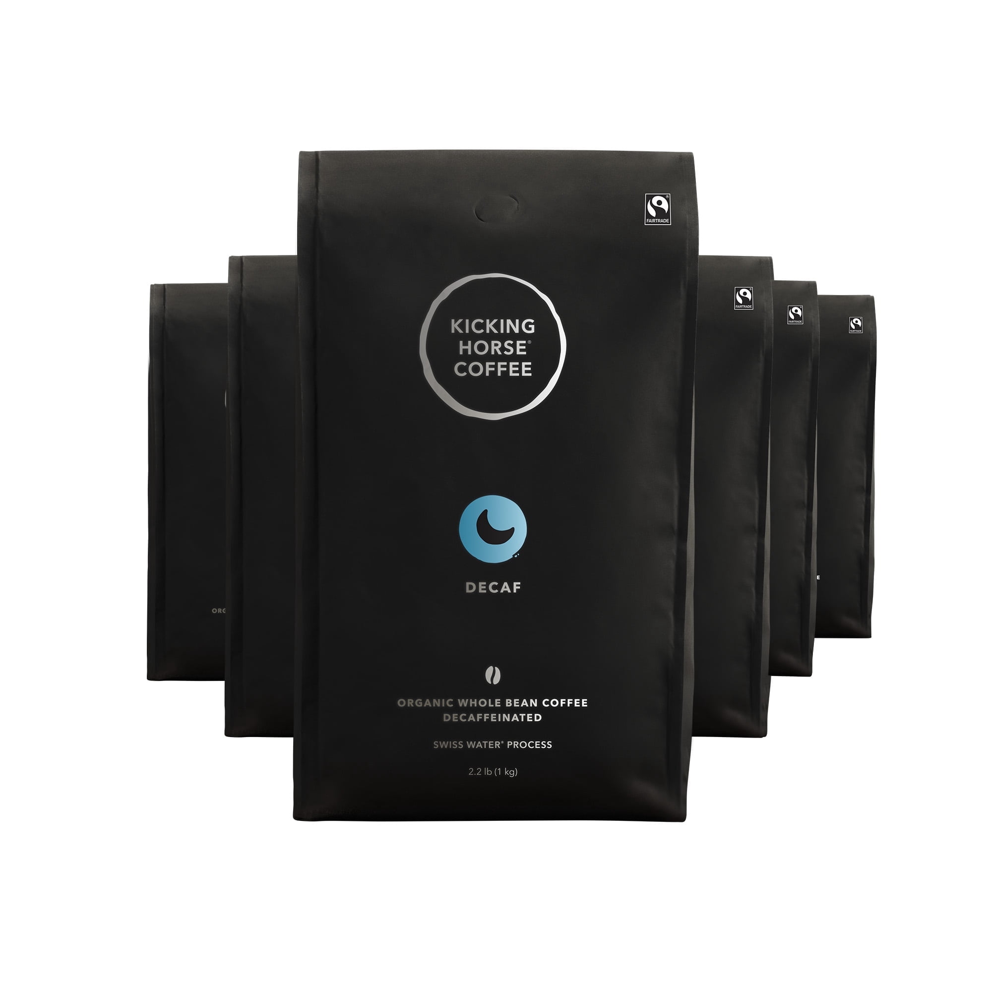 Kicking Horse Coffee, Decaf Swiss Water Process, Whole Bean, 2.2 lb Bag (Pack of 6)