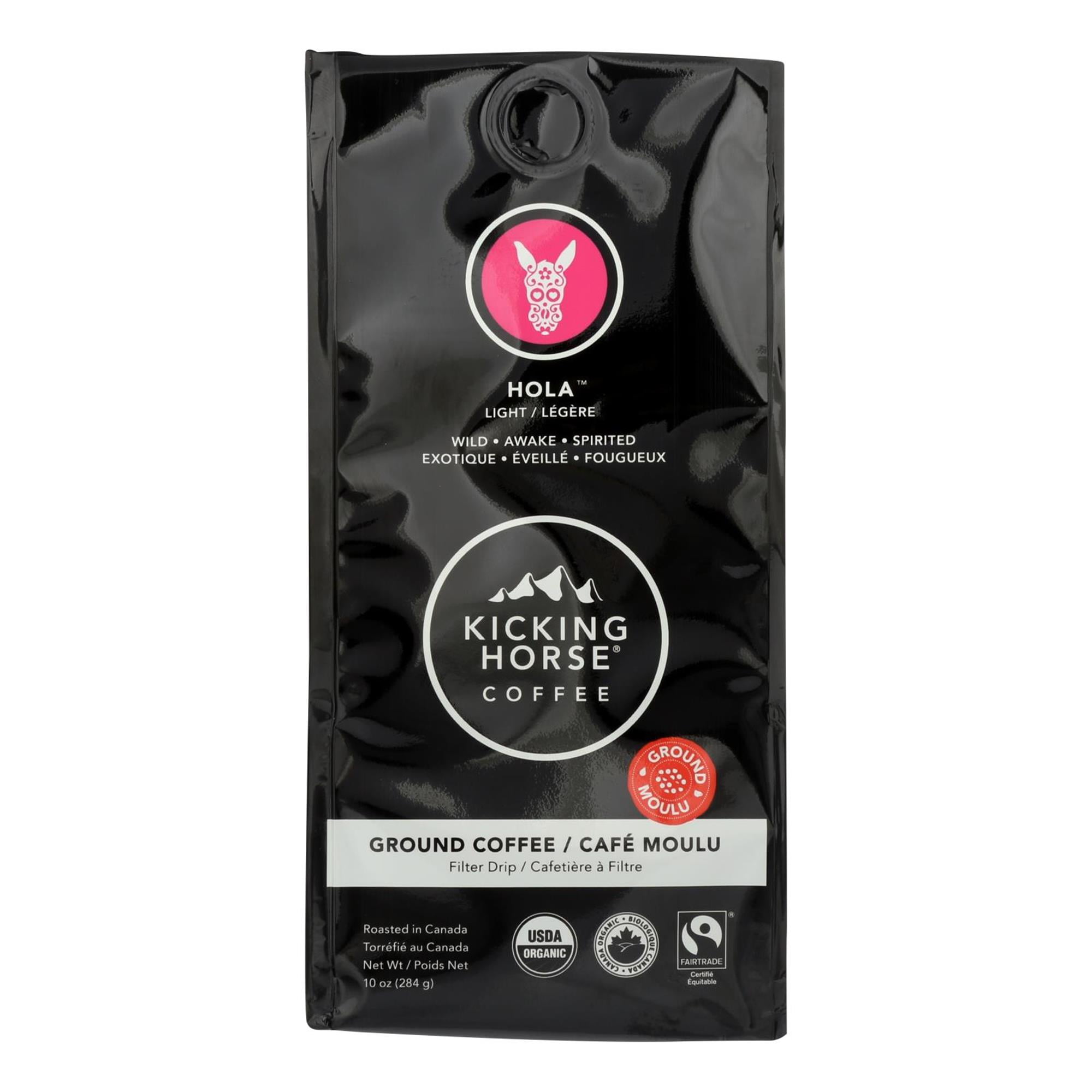 Kicking Horse Coffee, Hola, Light Roast, Ground Coffee, 10 oz
