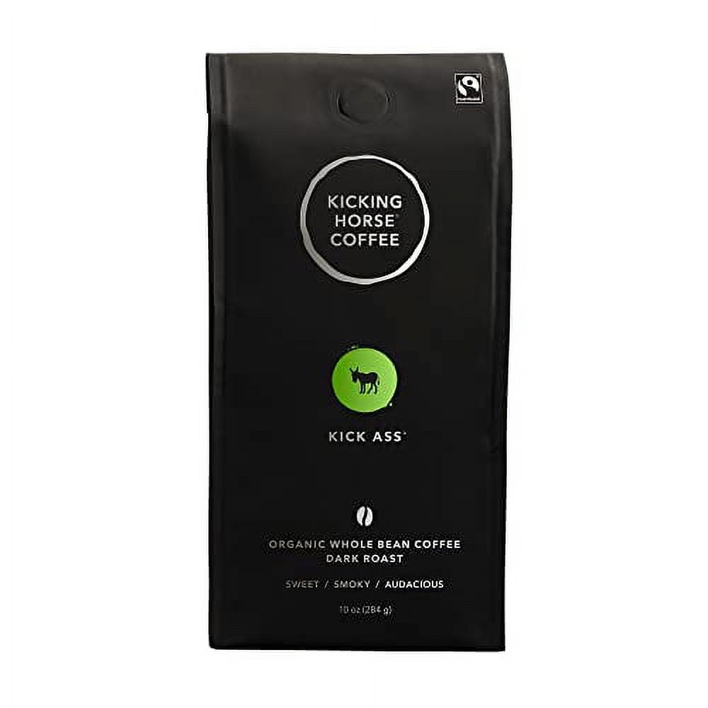 Kicking Horse Coffee, Kick Ass, Dark Roast, Whole Bean, 10 Oz