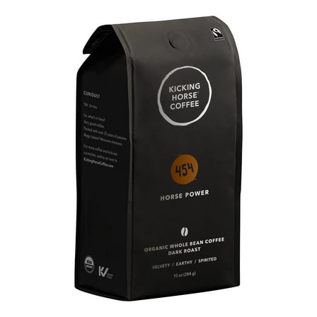 Kicking Horse Coffee Organic Whole Bean Dark Roast 454 Horse Power Coffee 10 oz