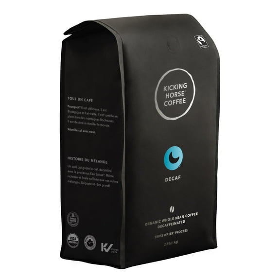 Kicking Horse Coffee, Swiss Water Process, Whole Bean, 2.2 Pound - Organic Whole Bean Coffee Decaffeinated