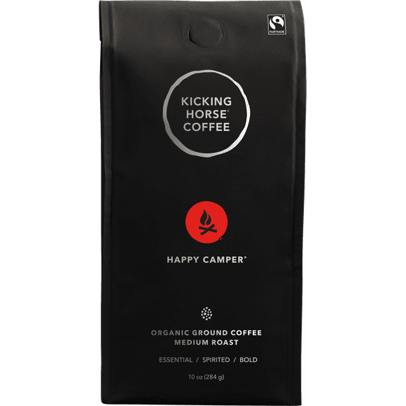 Kicking Horse Happy Camper Ground Coffee, Medium Roast, 10 oz