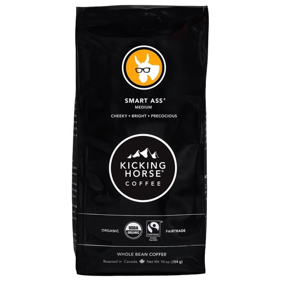 Kicking Horse, Smart Ass, Medium, Whole Bean Coffee, 10 oz Pack of 3