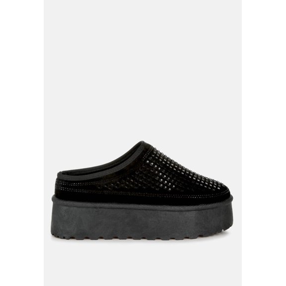 Kickles Rhinestones Embellished Platform Classic Slip-On