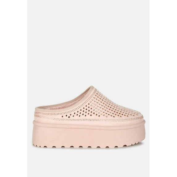 Kickles Rhinestones Embellished Platform Classic Slip-On