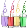 thumbnail image 1 of Kicko 24 Pieces Loop Straws In Assorted Colors Great For Parties, Carnivals, Fun, 1 of 8