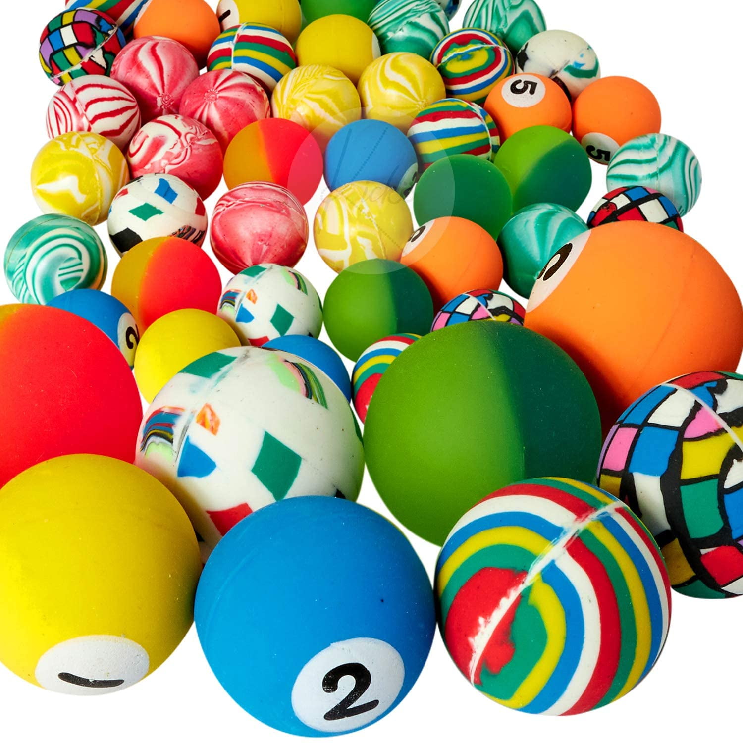 Boost Ball Swirled 45mm Super Bouncy Balls (50 Ct Original Super Balls