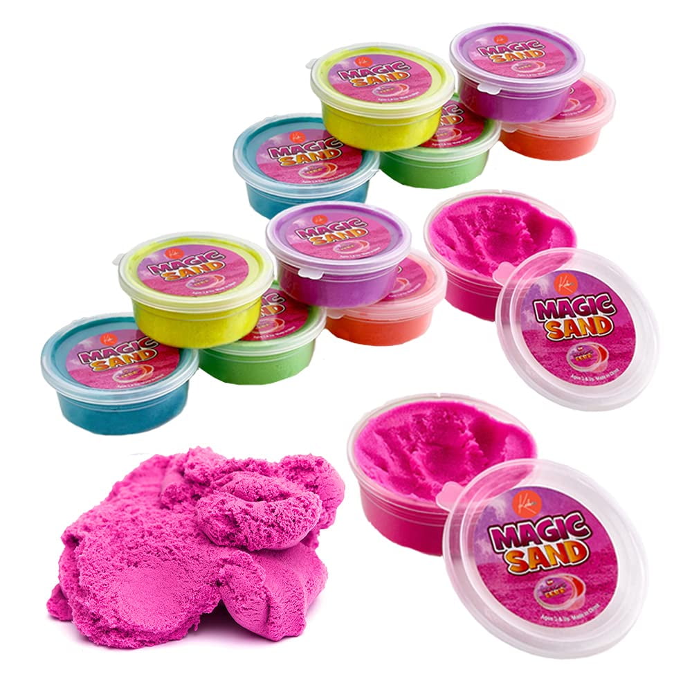 Kicko Colored Magic Molding Sand - 12 Pack - Assorted Colors 2.75 Ounce ...