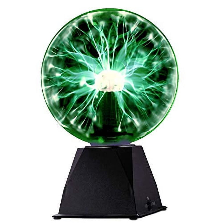 Kicko 7 Inch Green Plasma Ball - Nebula, Thunder Lightning, Plug