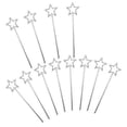 thumbnail image 1 of Kicko Mini Fairy Star Princess Wands - Pack of 12-6.5 Inches, Color Silver, Star Shape with Beads - for Kids, Birthday, Halloween, Princess, Costume, themed Party, Prize, 1 of 5
