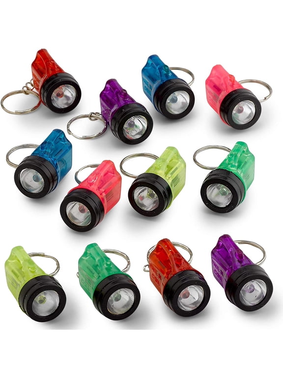 Mini Keychains LED Flashlight, 3.84 oz, 12 Pack