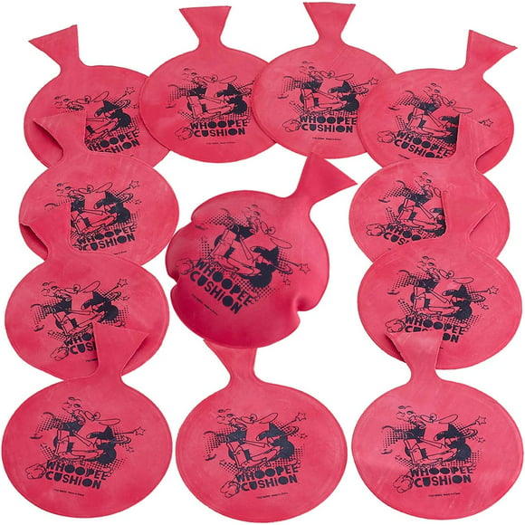 Kicko Miniature Whoopee Cushions - 12 Pack Mini Prank Novelty Toy for Parties and Rewards - 3 Inch Size