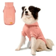 Kickred Basic Dog Hoodie Sweatshirts, Pet Clothes Hoodies, Granular Velvet, Sweater with Hat and Leash Hole, Soft Velvet Outfit Coat for Small Medium Large Dogs