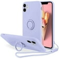 thumbnail image 1 of Kickstand Case Compatible with iPhone 11 Pro Max, Soft Silicone Protective Case Cover with 360°Rotatable Ring Holder (Purple, iPhone 11 Pro Max), 1 of 14