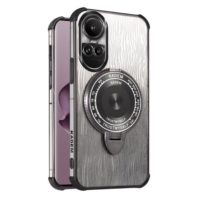 Kickstand Case for OPPO Reno 10 Pro 5G Cover Soft TPU Silicone Phone Case with Luxury Magnetic Mirror Stand Shell for Women Men Anti-Fall Cover Compatible with OPPO Reno 10 Pro 5G Case