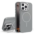 thumbnail image 1 of Kickstand Case for iPhone 14 Pro, Compatible with MagSafe Wireless Charger, Built-in Adjustable Camera Frame Stand, Luxury Matte Magnetic Back Slim Fit Shockproof Phone Cover, Gray, 1 of 6