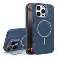 thumbnail image 1 of Kickstand Case for iPhone 15, Compatible with MagSafe Wireless Charger, Built-in Adjustable Camera Frame Stand, Luxury Matte Magnetic Back Slim Fit Shockproof Phone Cover, Darkblue, 1 of 6