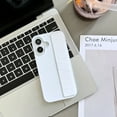 thumbnail image 1 of Kickstand Case for iPhone 16 Silicone Grip Cover,Full Body Protective Phone Case with Wristband Strap Handheld Design PC Shockproof Stand Case for iPhone 16,White, 1 of 5
