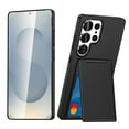 thumbnail image 1 of Kickstand Phone Case for Samsung Galaxy S25 Plus Case, Luxury Ultra Slim Shockproof with Card Holder Cases Hybrid PC+TPU Anti Drop Protective Lightweight Phone Cover for Galaxy S25 Plus, Black, 1 of 9