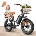 thumbnail image 1 of Kickwey 1500W Peak Dual 2 Seater Electric Bike for Adults, 20'' Fat Tire eBike, 48V 20AH Removable Battery, 28MPH Commuter City Bicycle, UL2849, 1 of 10