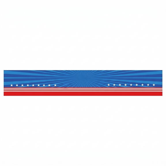 Kicpot Happy 4th of July Banner (118.1x19.7 Inches), Independence Day Banner for Outdoor Use, Memorial Day Patriotic Decorations for Yard and Garden