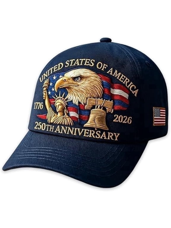 Patriotic Baseball Cap - Red White & Blue Adjustable for 4th of July, Memorial Day & Patriotic Events