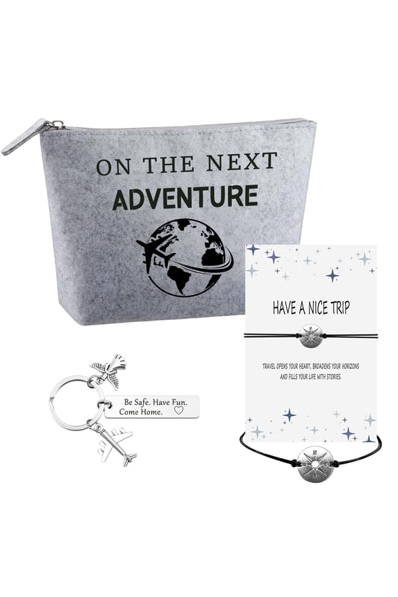 Portable Travel Makeup Bag with Keychain, Multifunctional Toiletry Bag for Women, Holiday Essentials Gifts for Women