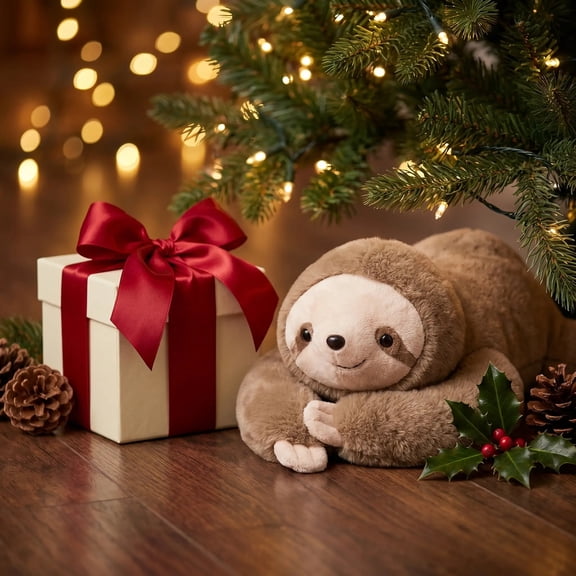 Kicpot Soft Lying Sloth Plush Companion  11.8 Inch Cozy Cuddly Stuffed Sloth, Ideal Birthday Gift & Home Decor Accent