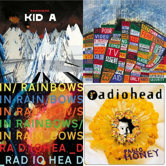 Kid A (2LP/180G) & Hail To The Thief (2LP/45 RPM/180G) & In Rainbows (180G) & Pablo Honey (180G)