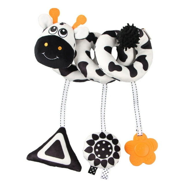 Kid Activity Black White Spiral Hanging Animal Toy Hanging Child Toy