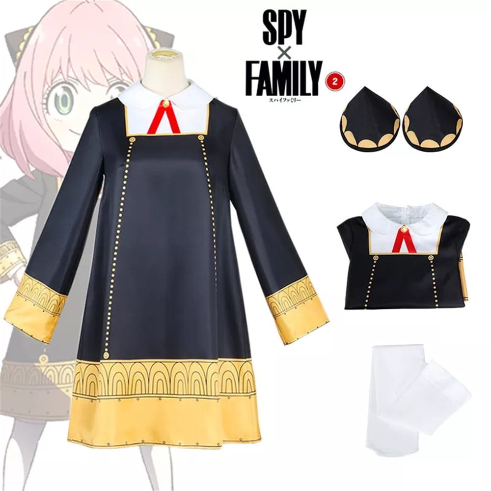 Kid/Adult Anime Spy X Family Anya Cosplay Costume Dress 