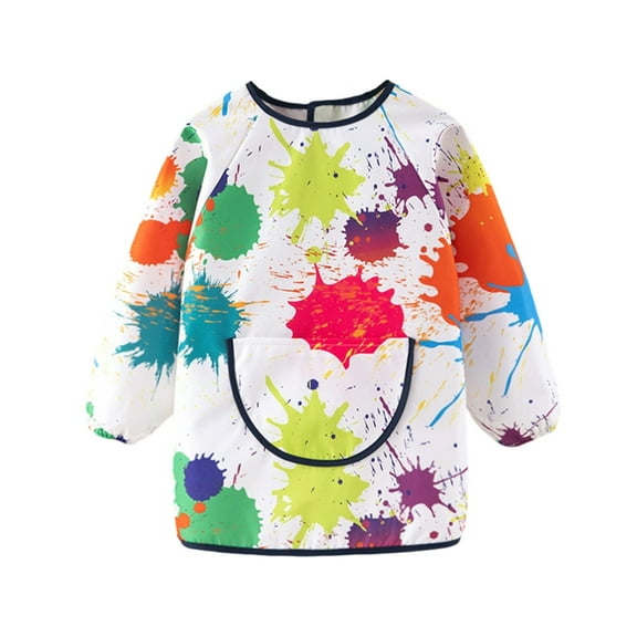 Kid Art Smock Toddler Smocks Painting Aprons with Long Sleeve Pocket