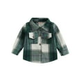 thumbnail image 1 of Kid Baby Boy Girl Cotton Plaid Shirt 6M 12M 18M 24M 2Y 3Y 4Y Jacket Infant Toddler Coat Winter Spring Autumn Warm Thick Outwear, 1 of 10