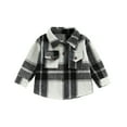 thumbnail image 1 of Kid Baby Boy Girl Cotton Plaid Shirt 6M 12M 18M 24M 2Y 3Y 4Y Jacket Infant Toddler Coat Winter Spring Autumn Warm Thick Outwear, 1 of 10