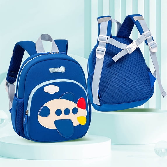 Kid Backpack Cartoon Airplane Kids Backpack Lightweight Cute Preschool Kindergarten Daypack Sky Blue S