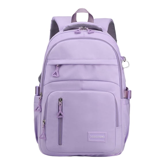 Kid Backpacks Large Capacity Nylon Backpack for High School Students Travel Daypack Purple One Size