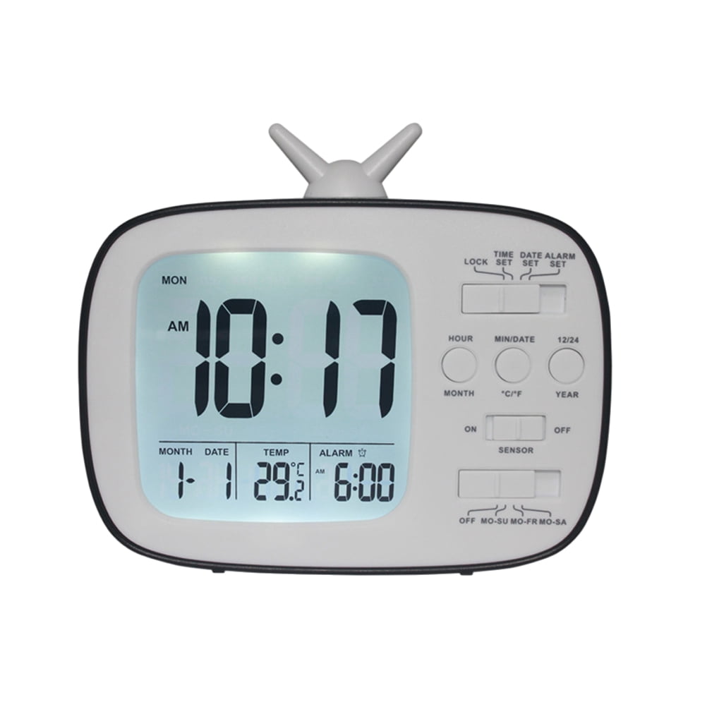 Kid Bedside Clock LCD Electronic Clock Students Bedside Alarm Clock ...