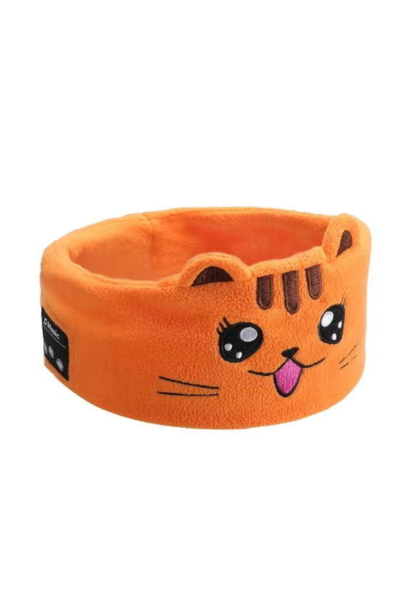 Kid Bluetooth Headphone Sleep Mask Bluetooth 5.0 Stereo Music Player Support Handsfree Soft Music Headband Cat