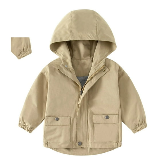 Kid Boy Jackets Boys Windbreaker Jacket with Hood Zip Hoodie Light Jacket for Girls Fall Coat Boys Clothes Size 6-7 Years