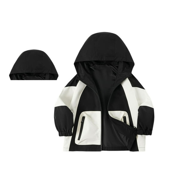 Kid Boy Jackets Boys Windbreaker Jacket with Hood Zipper Hoodie Girls Lightweight Jacket Fall Clothes Sweatshirts for Kids 4-5 Years
