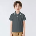 thumbnail image 1 of Kid Boy Tshirt Boys Polo Shirts Boys Short Sleeve Polo Shirts Casual Blouse Tops Pullover 7-8 Years, 1 of 6