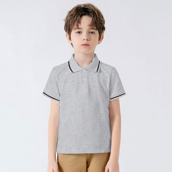Kids Boy Shirt Boys Polo Shirt Short Sleeve Polo Rugby Shirt 9-10 Years