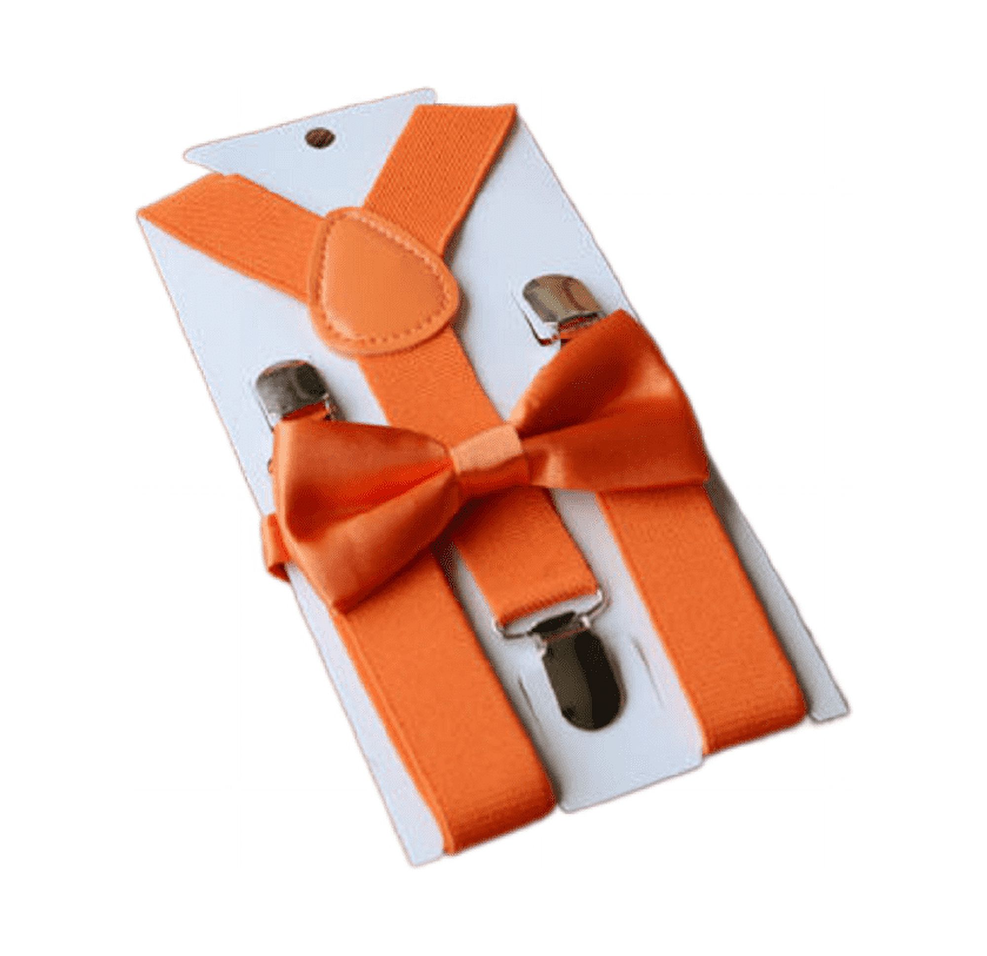 Kid Boy Suspender Bow Tie Sets Suit Tuxedo Adjustable Tie Clipon